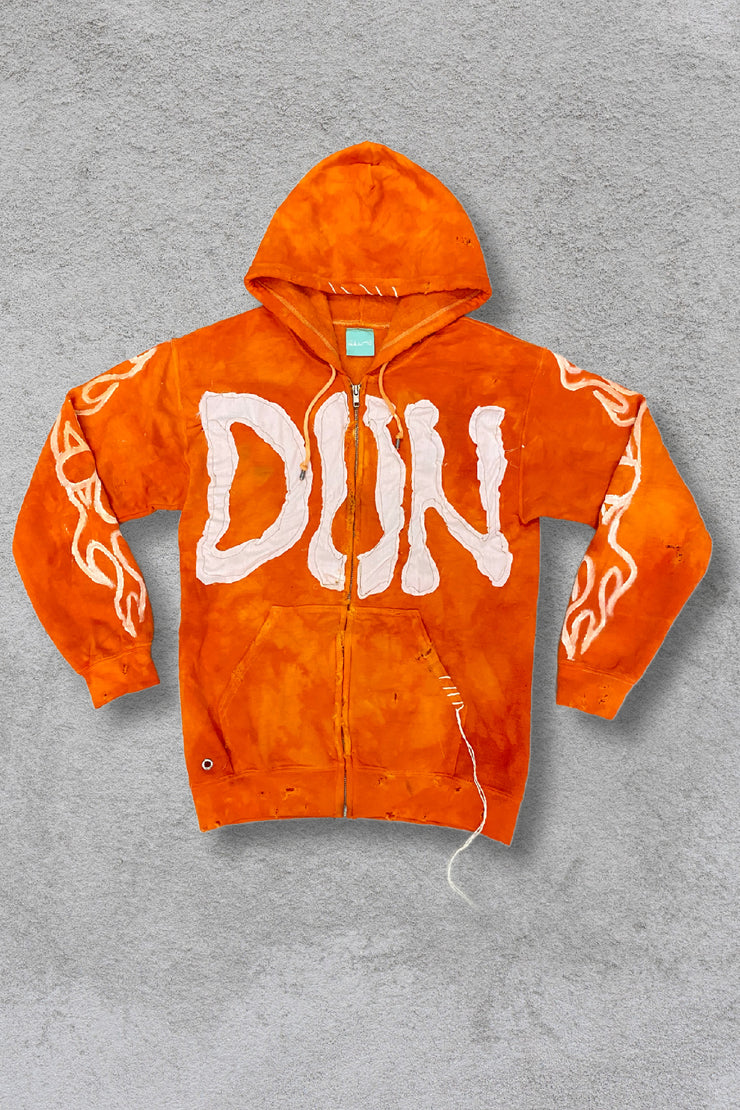 ZIP DON Dirty Orange Hoodie