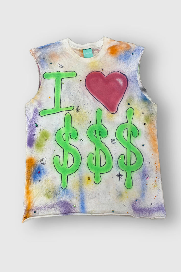 I LOVE $$$ sleeveless tee