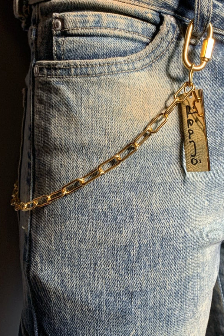 Badass Brass Gold 18'' Biker Wallet Chain Key Chain Wallet Chain Pants –  iwalletsmen
